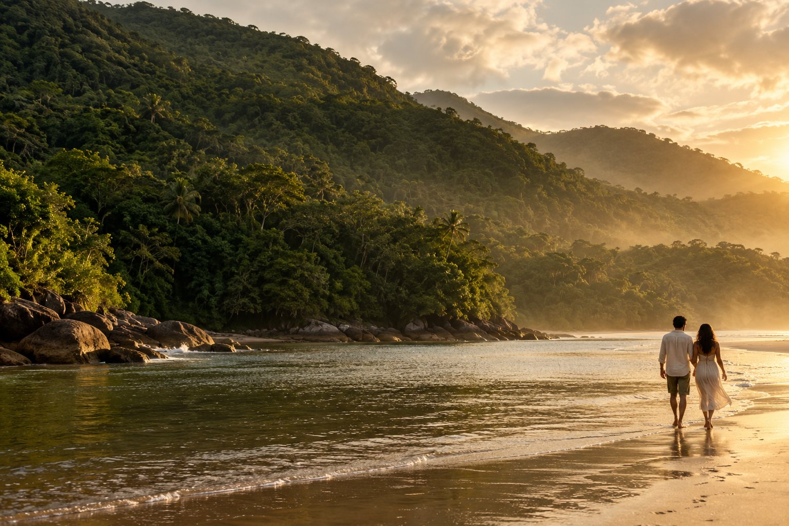 Praia do Guaraú, entre a Mata Atlântica e o mar
